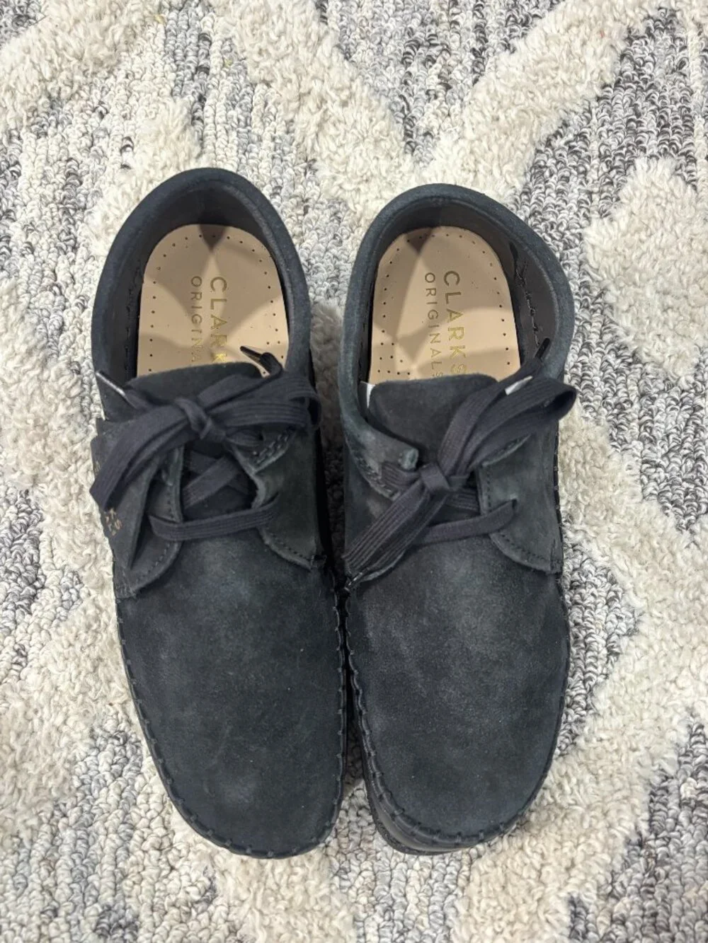 Clarks Originals Weaver Charcoal Moc-Toe Lace-Up Size 9.5 M